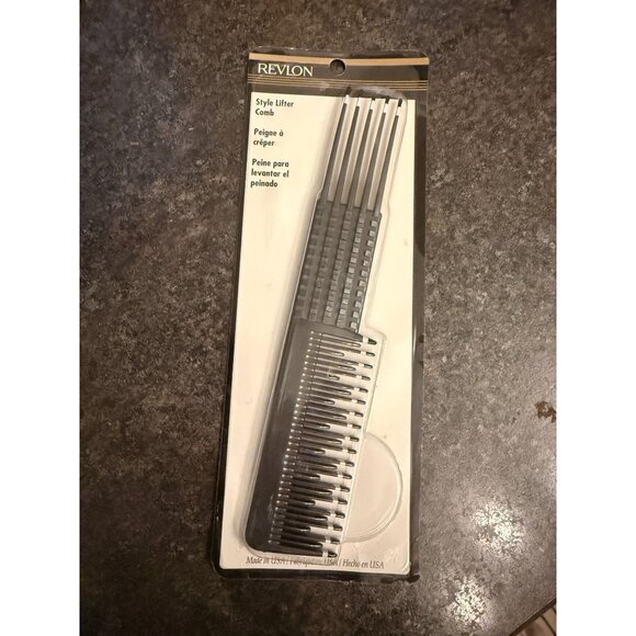 Revlon Style Lifter Comb Black Hair Tool Gentle Teasing & Touch-Up Comb USA-Made - Picture 1 of 2